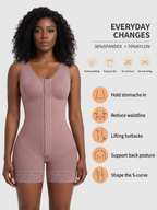 High-compression bra-integrated multi-hook faja