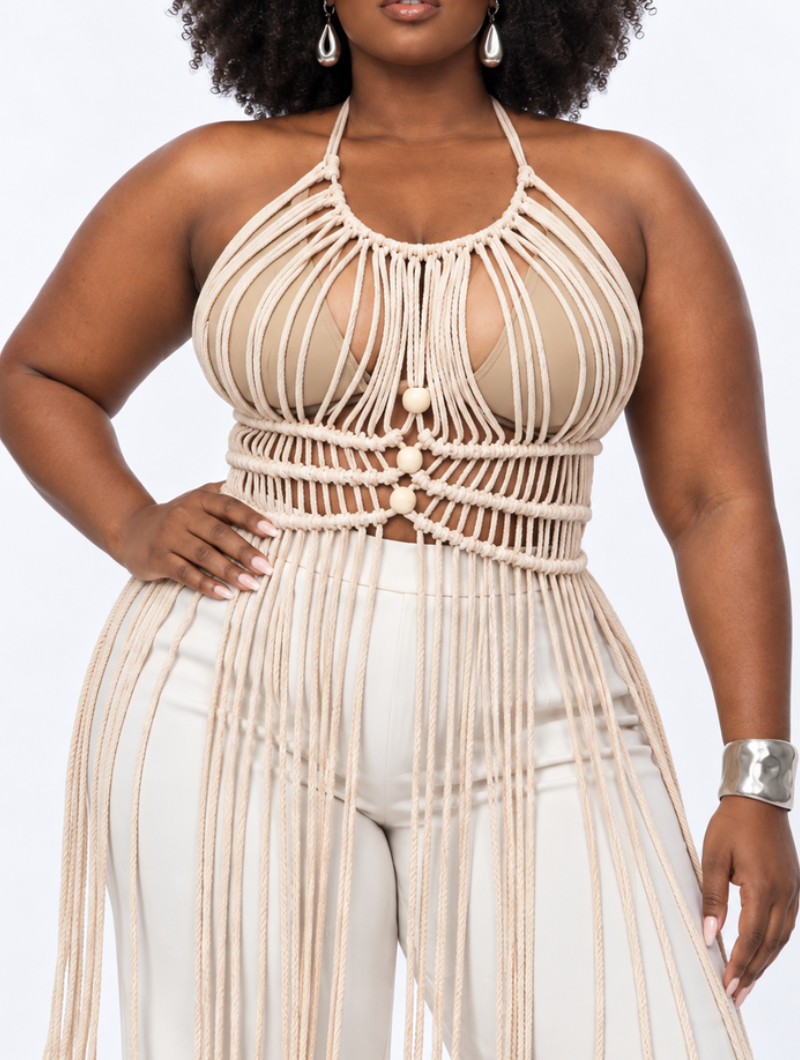 Boho Fringe Halter Top (Pre-Order)