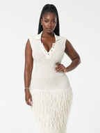 Polo Crochet Fringe Dress