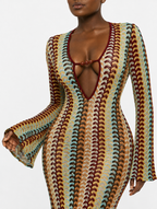 Boho Chevron Maxi Dress