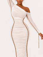 Ivory Hourglass Midi Dress