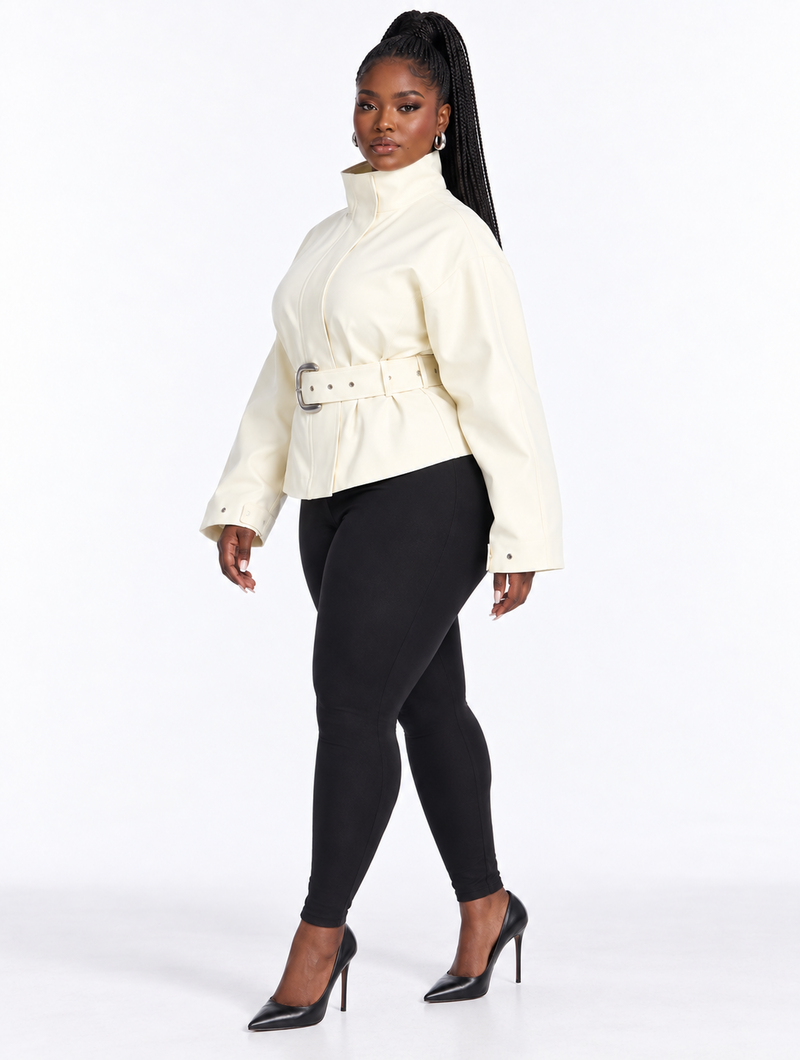 High Neck Belted Jacket (Pre-Order)
