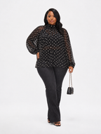 Polka Dot Chiffon Blouse