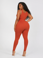 Snatched V-Neck Unitard