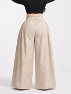 Cinched Drape Wide Pants