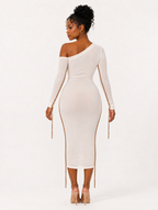 Ivory Hourglass Midi Dress