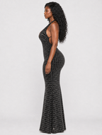 Black Crystal Grid Maxi