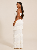Fringe Crochet Maxi Set