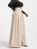 Cinched Drape Wide Pants