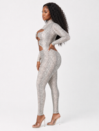 Snake Ring Cutout Jumpsuit