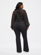 Polka Dot Chiffon Blouse