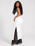 French Lace Contrast Gown