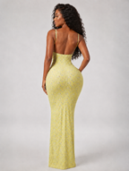 Ditsy Floral Backless Maxi