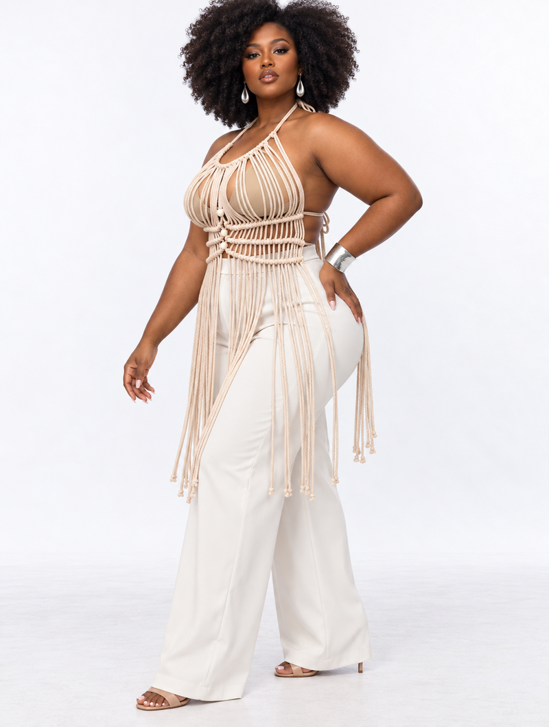 Boho Fringe Halter Top (Pre-Order)