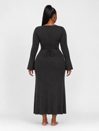 Corset Flare Sleeve Dress
