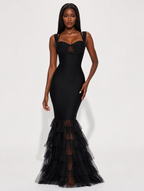 Black Tulle Mermaid Gown