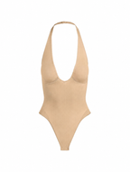 Plunge Halter Thong Bodysuit