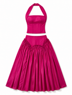 Fuchsia Halter Two-Piece Set