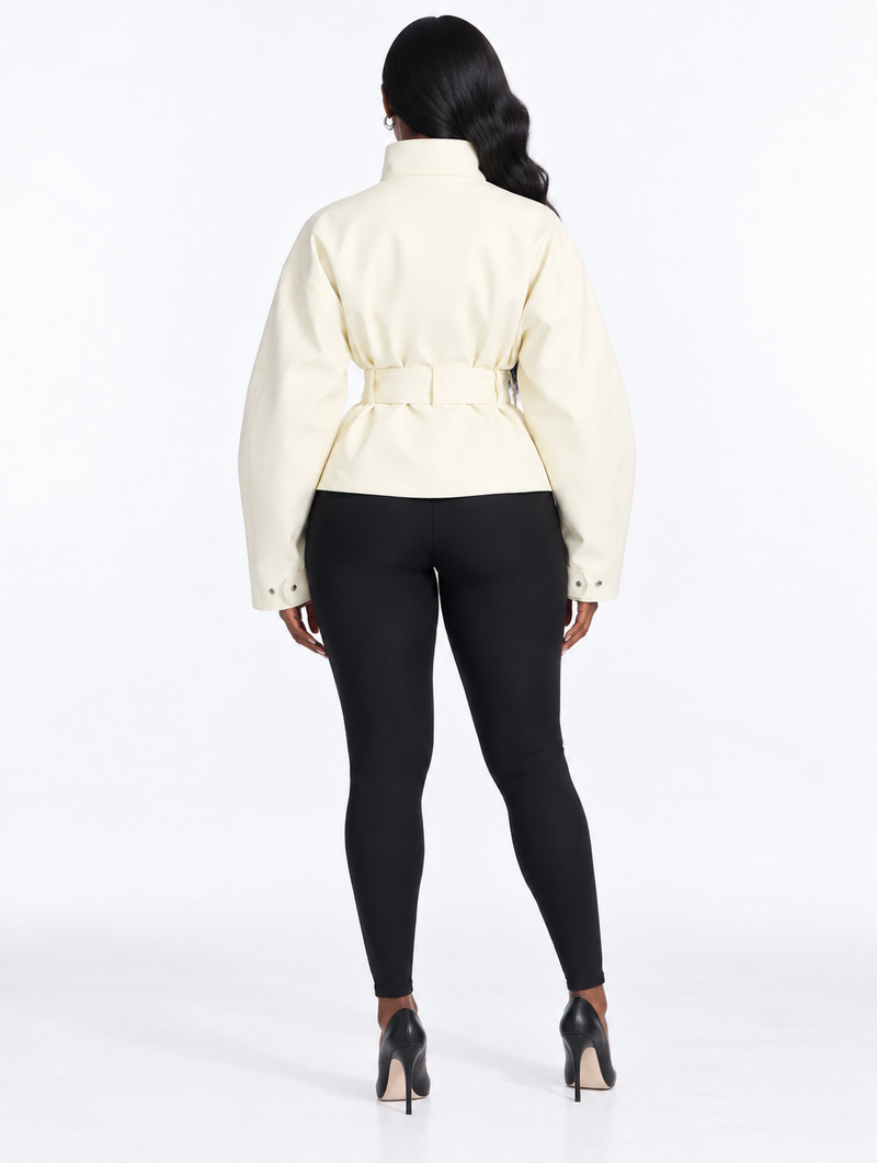 High Neck Belted Jacket (Pre-Order)