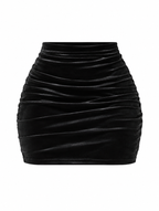 Noir Chiffon Velvet Set