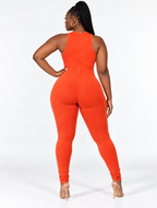 Sunset Ribbed Cutout Jumpsuit (Pre-Order)