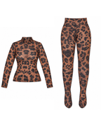 Fierce Leopard Tights Set