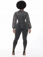 Washed Rib Bustier Catsuit