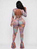 Boho Petal Ruffle Catsuit