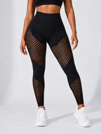 Peach Sculpt Mesh Leggings
