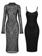 Lace 2-Piece Midi Dress
