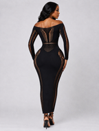 Geometric Hollow-Out Bodycon