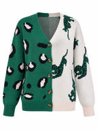 Split Wild Knit Cardigan