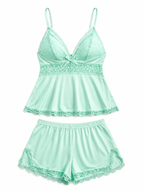 Lace Trim Cami Set