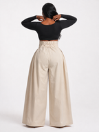 Cinched Drape Wide Pants