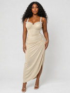 Champagne Pearl Bustier Set