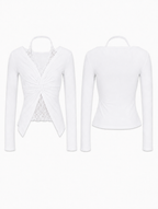 Twist Lace Layered Top