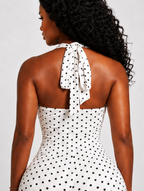 Polka Dot Halter Jumpsuit